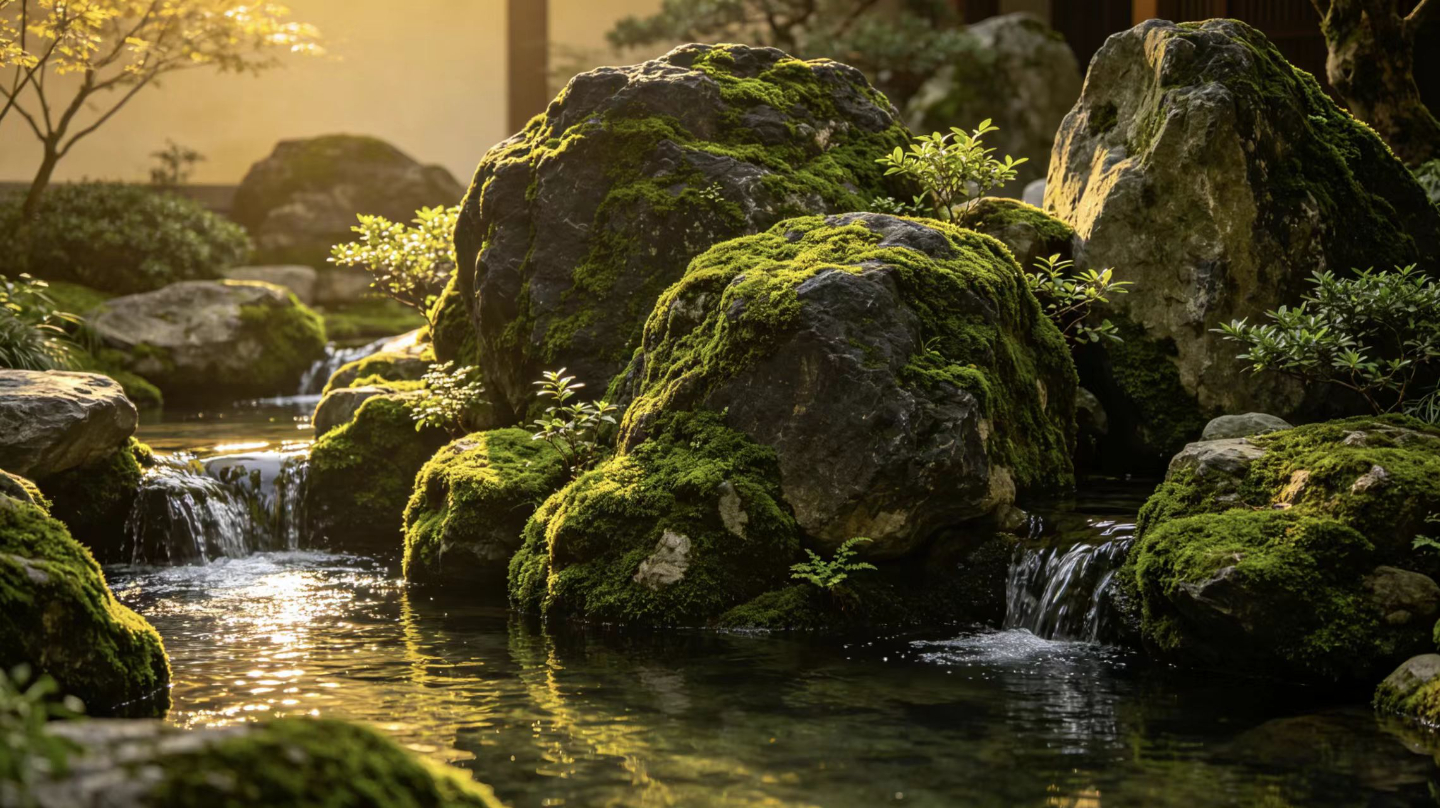 首辉园林景观 以石造景，院落藏山水